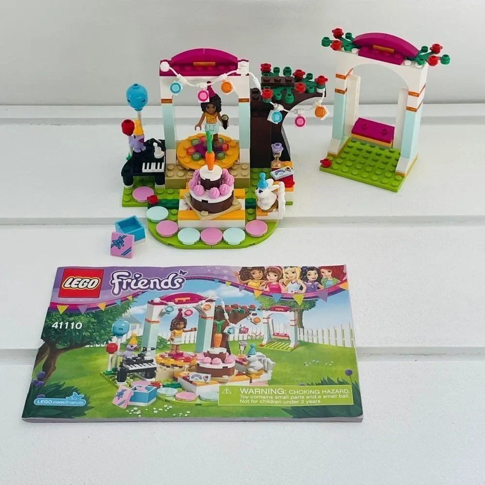 LEGO Friends Birthday Party Set 41110 100% Complete With Minifigures & Manual
